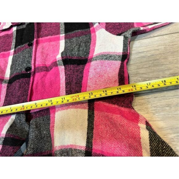 SHEIN pink flannel blouse/top size S - Picture 9 of 10